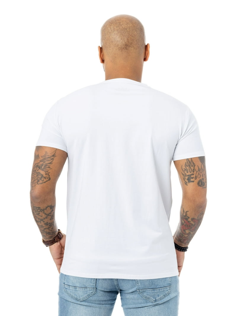 HEADS OR TAILS Men's Rhinestone Graphic T-Shirt, Bling Stone