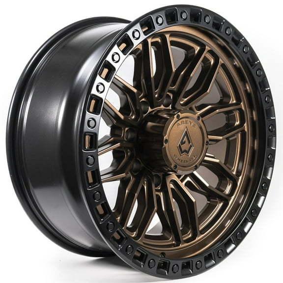 22x9.5 Arena A109 Hustle Smoked Bronze Center Satin Black Lip Wheel 6x135 (20mm)