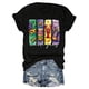 thumbnail image 2 of Camiseta para mujer Suave de veranoWomen's Mardi Gras Crawfish Graphic T-Shirt - Black Polyester, Casual Crew Neck, Short Sleeve, Festive Print, Machine Washable, Streetwear|Vintage Graphic Tee|Poly, 2 of 8