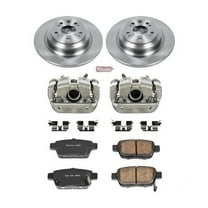 PowerStop Rear Stock Replacement Brake Pad and Rotor Kit with Calipers Fits: ACURA Select Models KCOE5854