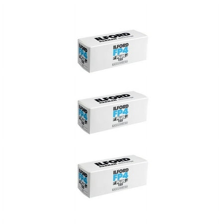 3 Rolls Ilford FP4 Plus Black and White Film 120 Size ISO 125 #1678169