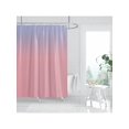thumbnail image 3 of Ombre Shower Curtain Gradual Color Design Fabric with 12 Hooks Ombre Shower Curtain Aqua Stripe for Bathroom Waterproof, Standard 72X72inch-Aqua, 3 of 4