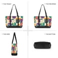 thumbnail image 6 of FORMRS Canvas Laptop Tote Bag for Women with 15.6" Computer Compartments Shoulder Handbag, Purple Geometric, 6 of 7