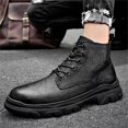 thumbnail image 4 of LASUDRAA Men's Martin Boots, High-top Work Shoes, British Style, Hiking Shoes, Black, 4 of 7