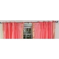thumbnail image 4 of Lined Tie Top Sari Curtains 43" W X 84" L matching tiebacks- Handcrafted Pink Indian Drapes with Lining, Offering Privacy and Insulation for Living Room/Bedroom/Dining Room, Sold in Pairs, 4 of 6