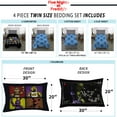 thumbnail image 3 of Five Nights at Freddy's Kids 4 Piece Black Blue Reversible Comforter, Bed in a Bag, Twin, 3 of 7