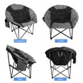 thumbnail image 5 of Folding Round Moon Camping Chair,Lawn Chair w/Cup Holder,Cooler Bag,Black, 5 of 6