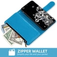 thumbnail image 5 of Compatible with Samsung Galaxy S20 Ultra 5G Wallet Phone Case and Tempered Glass Screen Protector Flower Faux Leather Flip Credit Card Holder Stand Zipper Cell Cover for S20ultra 20S G5 Women Blue, 5 of 9