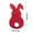 Red, variant on 1 Pack Easter Bunny Utensil Cutlery Holders Pouch Bags Felt Silverware Holder Bag 5.9 x 3.34 Inch Utensil Sleeve for Knife forks Easter Table Decoration Wedding Birthday Party
