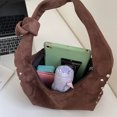 thumbnail image 5 of Retro Faux Suede Rivet Shoulder Bags Large Studded Purse Slouchy Shoulder Purse Fall Accessories (Coffee), 5 of 10