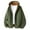 Army Green, variant on Chiccall Men's Oversized Fleece Jackets Casual Fleece Lined Hooded Warm Zip Up Coat with Pocket