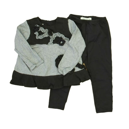

Pre-owned Isobella & Chloe Girls Black | White Apparel Sets size: 2T