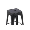 thumbnail image 4 of Hometrends 24 inch Metal Stackable Kitchen Stools, Black, 4 of 6