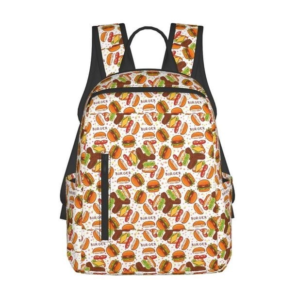 Disketp Burger Mochila Ligera e Impermeable, Mochila de Día Resistente para Viajes, Senderismo y Uso Diario para Hombre y Mujer