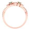 thumbnail image 4 of Halo Engagement Ring for Women - 0.48ct Simulated Emerald in 14K Rose Gold Promise Ring, 4 of 6