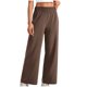 thumbnail image 4 of Pantalones casuales rectos para mujer: bolsillos laterales, para todas las estaciones, poliéster, color liso básico, tallas S-XXL, 4 of 4