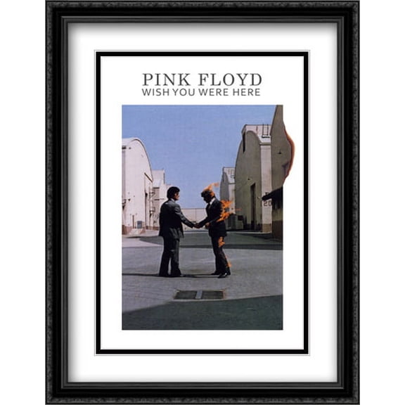 Pink Floyd - Wish You Were Here* 2x Matted 28x40 Large Black Ornate Framed Art Print