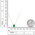 thumbnail image 6 of Gem Stone King 14K Yellow Gold Green Nano Emerald Pendant Necklace for Women | 0.75 Cttw | Gemstone May Birthstone | Oval 8X6MM | With 18 inch Chain, 6 of 6
