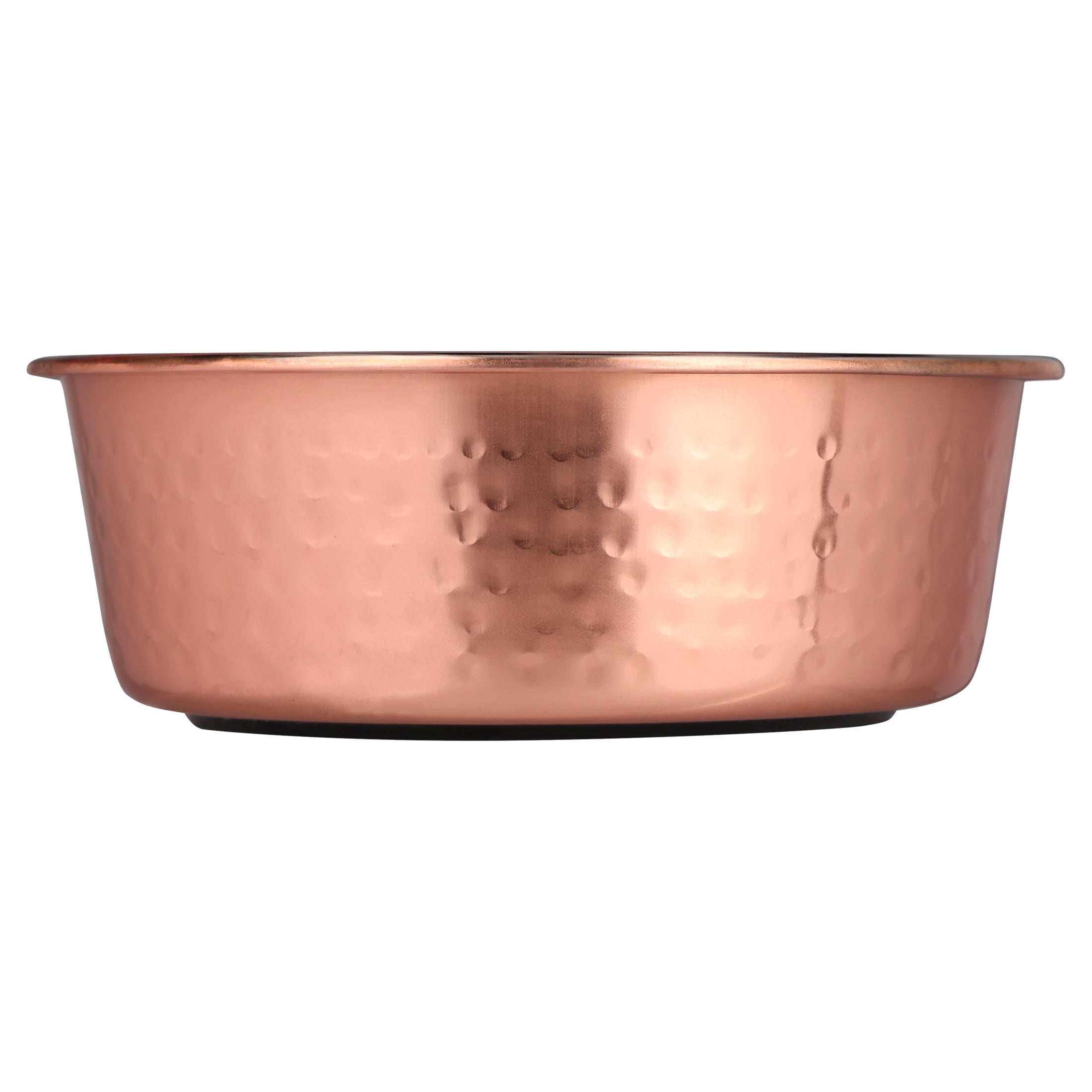 Vibrant Life Medium 4-Cup Stainless Steel Hammered Copper Pet Bowl