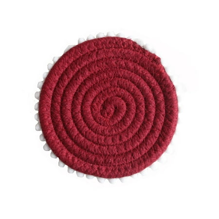 

huanledash Table Mat Good Water Absorbability Round Mat Dining Table Insulation Placemat Fadeless Great for Dorm