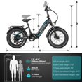 thumbnail image 6 of WOOKEN 20"X4.0 Fat Tire Electric Mountain Bike for Adults, Powerful Peak 1000W Electric Mountain Bicycle with 48V 624WH Removable Battery, Max speed 20MPH, UL2849, 6 of 8