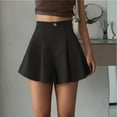 thumbnail image 2 of Women's Casual Elastic High Waisted Wide Leg Flowy Shorts Pleated Dressy Summer Shorts, 2 of 2