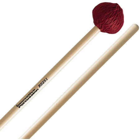 Medium Rubber Marimba Mallets - Innovative Percussion RS251 Rattan Series Medium Vibraphone/Marimba Mallets w/ Rattan Handles