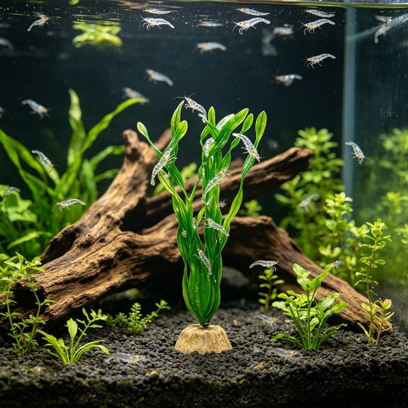 SouMaox Artificial Aquarium Flowers, Lifelike Plastic Seaweed Decor for Fish, Soft Kelp Ornaments for Fish Hideout and Breeding, Realistic Underwater Landscape, 1.69" x 1.02" x 13.78" Green