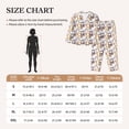 thumbnail image 4 of KLL Cartoon Cat Print Women's Long Sleeve Pajamas with Pants Sleepwear Loungewear 2 Set-Medium, 4 of 7