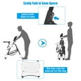 thumbnail image 4 of INFANS High Chair with One-Hand Removable Tray, 4 Lockable Wheels & Large Storage Basket - Multi-Adjustable Height, Recline & Footrest, Removable Cushion, Foldable for Baby, Infant& Toddler, Grey, 4 of 9