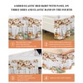 thumbnail image 6 of Thanksgiving Bed Skirt Queen Size 16 Inch Drop, Pumpkin Sunflower Fall Leaf Wood Grain Wrap Around Dust Ruffle Bedskirts, Wrinkle & Fade Resistant Easy Fit Bedskirt with Adjustable Elastic, 6 of 8