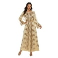 thumbnail image 3 of Womens Hollow Out Sequin Cardigan Loose Long Cardigan Abaya Arab Kaftan Cardigan, 3 of 9