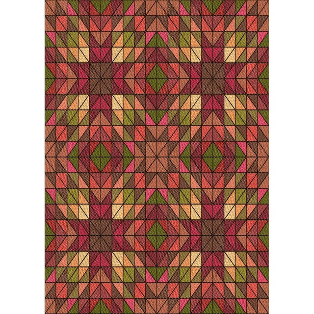 Ahgly Company Tapis d'Intérieur Rectangulaires Transitionnels Rouges Lavables à la Machine, 2 Pieds x 3 Pieds