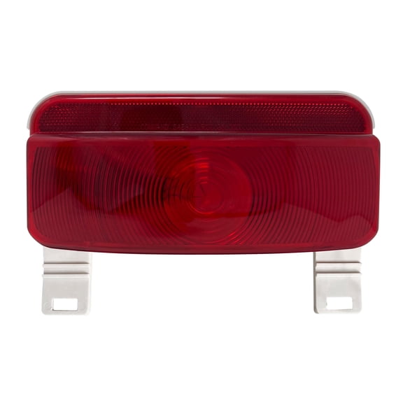 Command Electronics OEM 12V Incandescent RV & Trailer Tail Light with License Plate Bracket - Made in USA - Brake Light with Built-in Reflector - Hardware & Connectors Included | White Trim (1 Pack)