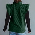 thumbnail image 6 of cocolona Womens Puffer Vest Turn Down Collar Ruffle Sleeveless Quilted Jacket Fashion Casual Warm Puffer Coats Winter Outfits, 6 of 8