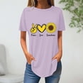 thumbnail image 1 of Fiudx Ofertas y Liquidaciones Top Suelto con Cuello Redondo y Estampado de Girasoles a La Moda Informal de Verano para Mujer, 1 of 3