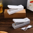 thumbnail image 2 of Wosthever Sellador de carga al vacío recargable, herramientas de paquete de plástico, máquina de sellado de cierre térmico de alimentos, abridor de Suministros de limpieza para el hogar Blanco Wosthever HA063598-02B, 2 of 6