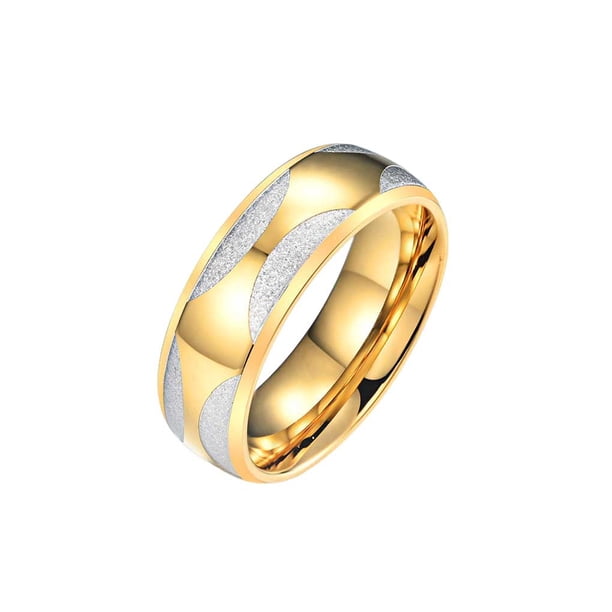 Qarigey Anillo de acero inoxidable para hombre, anillos cerrados, decoración para novio, moda para amantes masculinos, joyería para citas, adorno de Ropa, zapatos y accesorios Miscelánea Qarigey AP014730-01