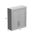 thumbnail image 4 of 26"x22"x8" Modern Rectangle Wood Wall Mounted Storage Cabinets for Bathroom,White, 4 of 7