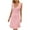 Pink, variant on Lmnyox Women's Mini Dress Ruffle Sleeveless Scoop Neck Dress Summer A Line Cocktail Party Dress