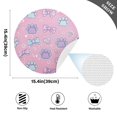 thumbnail image 2 of 15 Inch Round Grid Plate Mats Heat Non-Slip Resistant PVC Placemats for Kitchen Dining Table Decor Dog Paw Prints and Bows 4PCS, 2 of 5