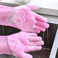 thumbnail image 1 of Guantes de esponja de limpieza, guantes para lavar platos, cepillo de limpieza reutilizable de silicona, depurador resistente al calor, 1 of 4