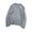 Light Grey, variant on Men Fall Winter Sweater Ripped Hole Solid Color Round Neck Knitted Retro Japanese Style Mid Length Loose Long Sleeve Soft Warm Pullover Men Sweater