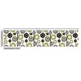 thumbnail image 3 of Ambesonne Abstract Fabric by the Yard Upholstery, Modern Flowers on Stripes, 2 Yards, Charcoal Grey and Yellow, 3 of 5