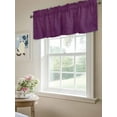 thumbnail image 4 of Purple Linen Texture Valances for Windows, Rod Pocket Kitchen Valance Curtains - Soft & Washable Small Window Treatment for Living Room, Bathroom, Vintage Solid Color 54x18inch, 1 Panel, 4 of 9
