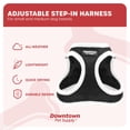 thumbnail image 3 of Downtown Pet Supply Step In Dog Harness For Small Dogs No Pull, X-Small, Black w/ White Trim, 3 of 8