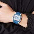 thumbnail image 6 of KOYPTL Unisex Digital Watch Men Women Square Face Big Numbers LED Electronic Wrist Watches Waterproof/Alarm/Countdown Timer/Dual Time/Stopwatch/12/24H, 6 of 8