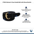 thumbnail image 4 of CTM  Faux Suede Belt with Brass Buckle (Women), 4 of 4