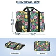 thumbnail image 3 of Apple Blueberry Strawberry Rose Reusable Grocery Bags with Handle Side Pocket Waterproof Shopping Portable Tote, 3 of 8
