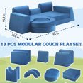 thumbnail image 2 of Modular Kids Play Couch Child Convertible Building Fort Sofa and Cushion DIY Floor Sofa for Playroom Bedroom, 2 of 6